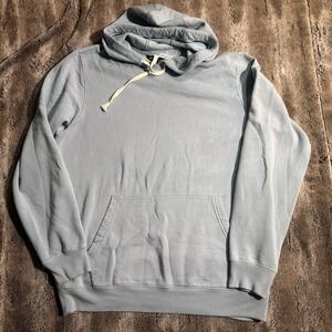 Travis Mathew Hoodie Men L Light Blue Coastal Cloud Fleece Sweatshirt Pockets